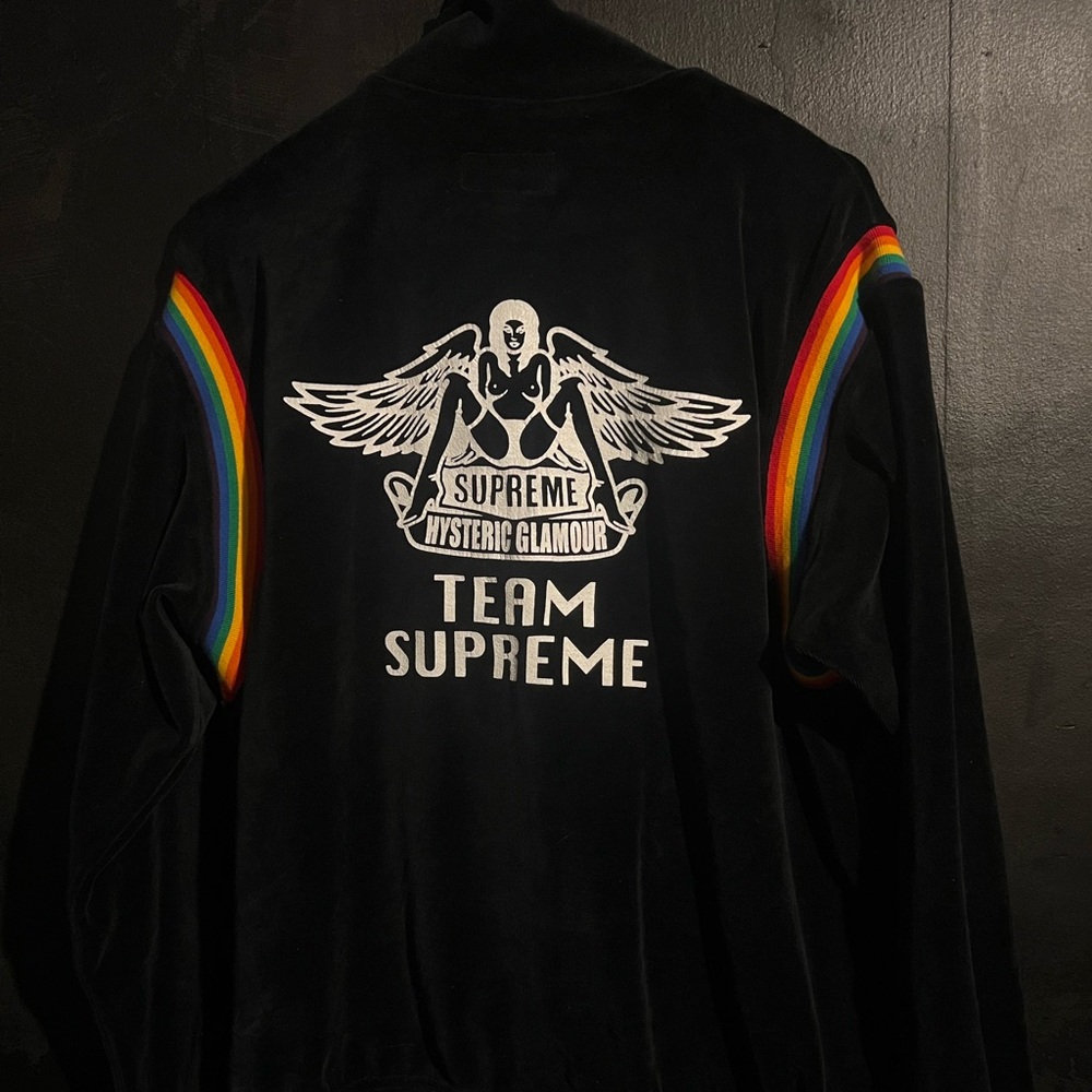 Supreme®/HYSTERIC GLAMOUR  Velour Track Jacket
Style: Black
Size: Medium